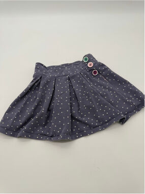 FINDING FOXTALE Gray Blue Polka Dot Skort with Pink Lining 2T
